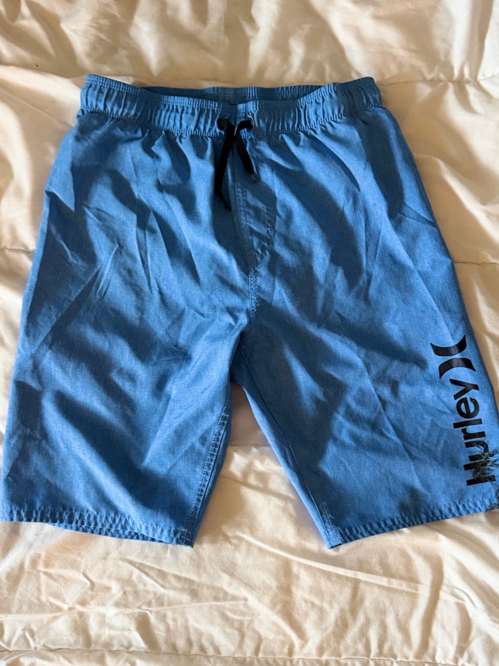 Hurley Blue Swim Shorts with Black Logo